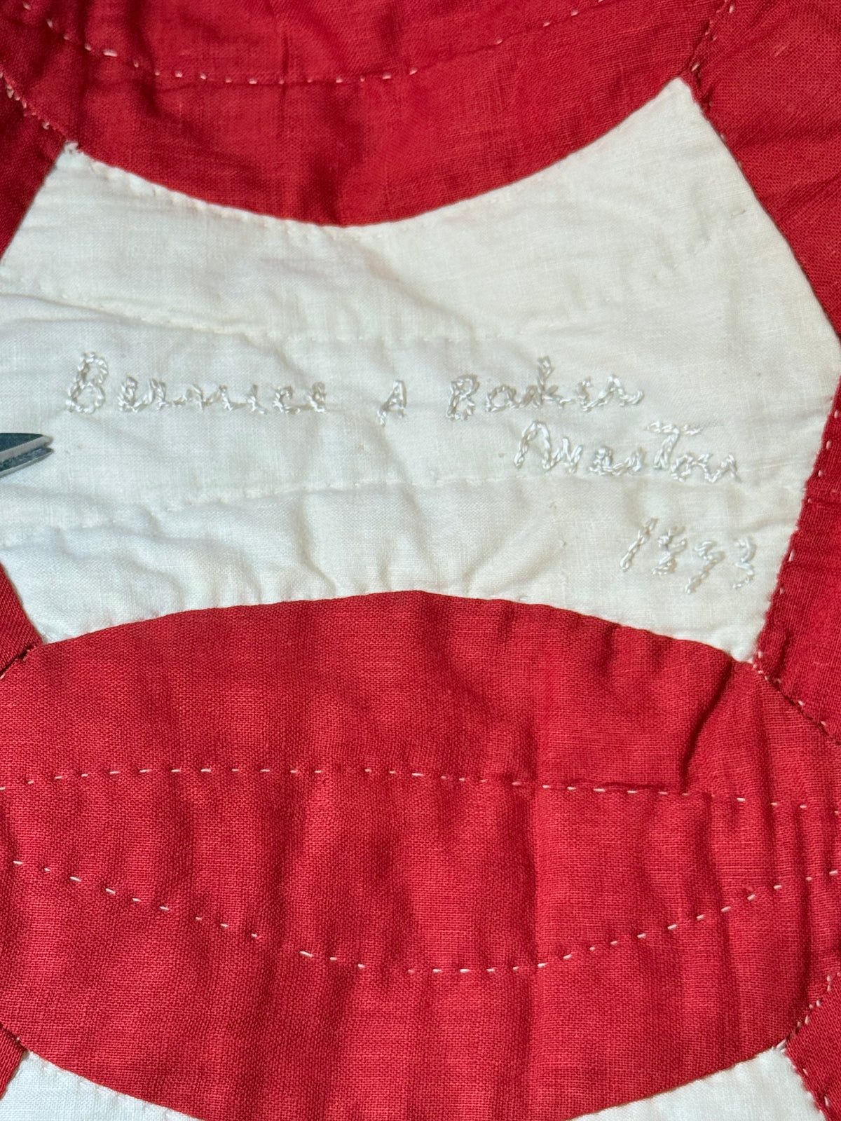 1893 Lovers Link Quilt - Signed and Dated