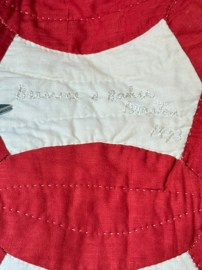 1893 Lovers Link Quilt - Signed and Dated