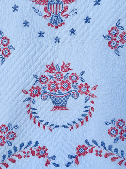 Vintage Americana Eagle Bicentennial Quilt