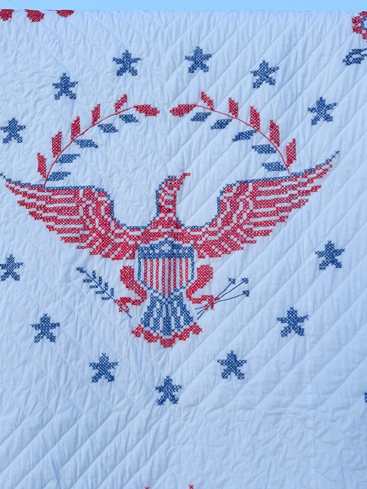 Vintage Americana Eagle Bicentennial Quilt