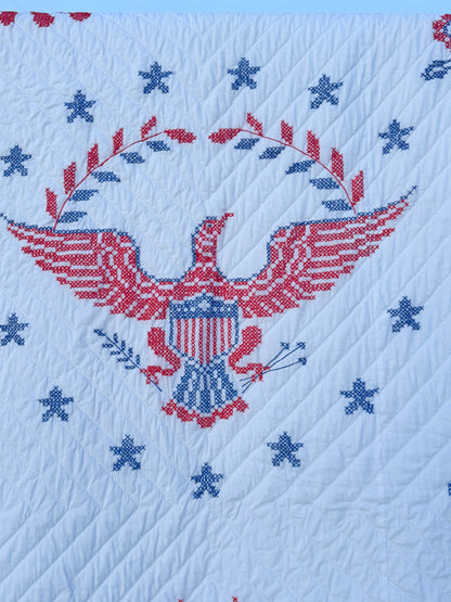 Vintage Americana Eagle Bicentennial Quilt