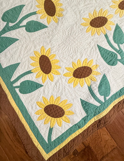 Amazing Sunflower Appliqué Quilt- A Mountain Mist Pattern