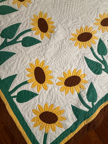 Amazing Sunflower Appliqué Quilt- A Mountain Mist Pattern