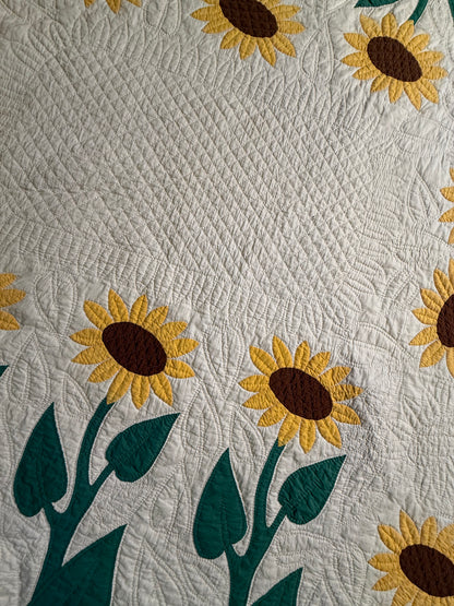 Amazing Sunflower Appliqué Quilt- A Mountain Mist Pattern