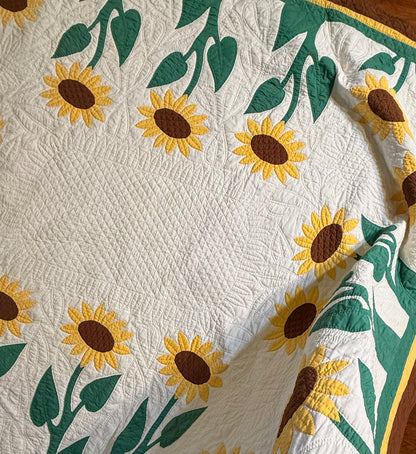 Amazing Sunflower Appliqué Quilt- A Mountain Mist Pattern