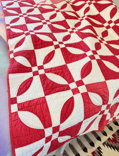 Red and White Rose Dream Quilt