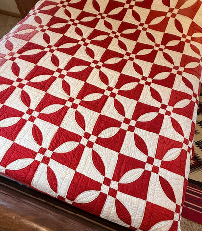 Red and White Rose Dream Quilt