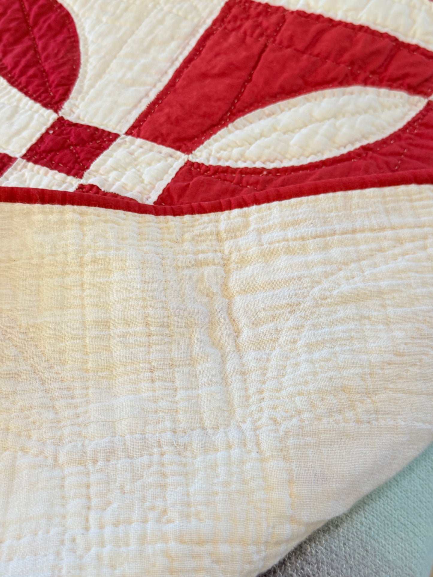 Red and White Rose Dream Quilt