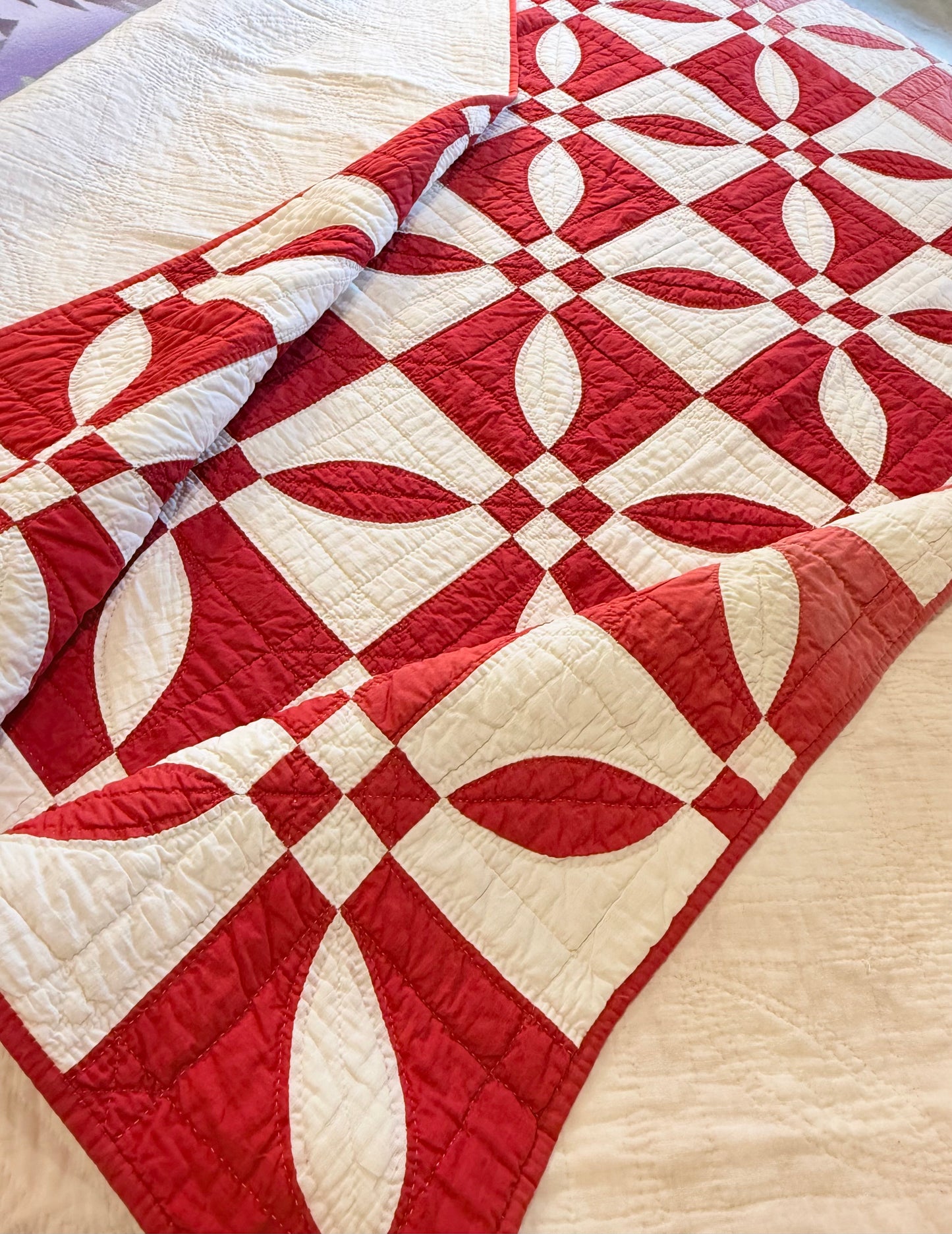Red and White Rose Dream Quilt
