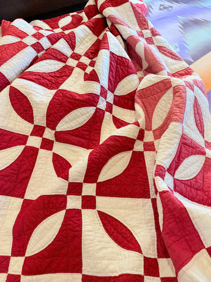 Red and White Rose Dream Quilt