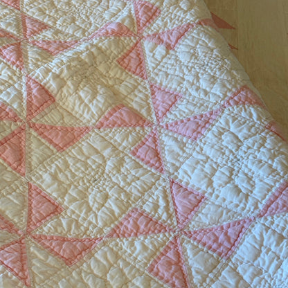 Pinwheels Pinks Crib Quilt