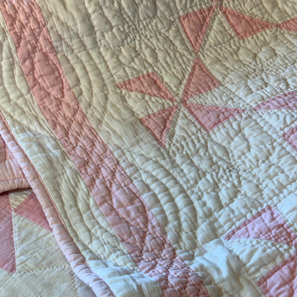 Pinwheels Pinks Crib Quilt