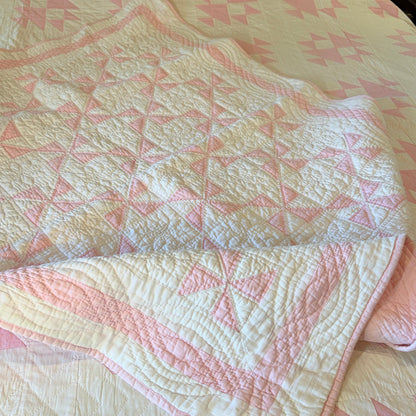 Pinwheels Pinks Crib Quilt