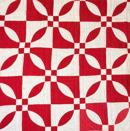 Red and White Rose Dream Quilt