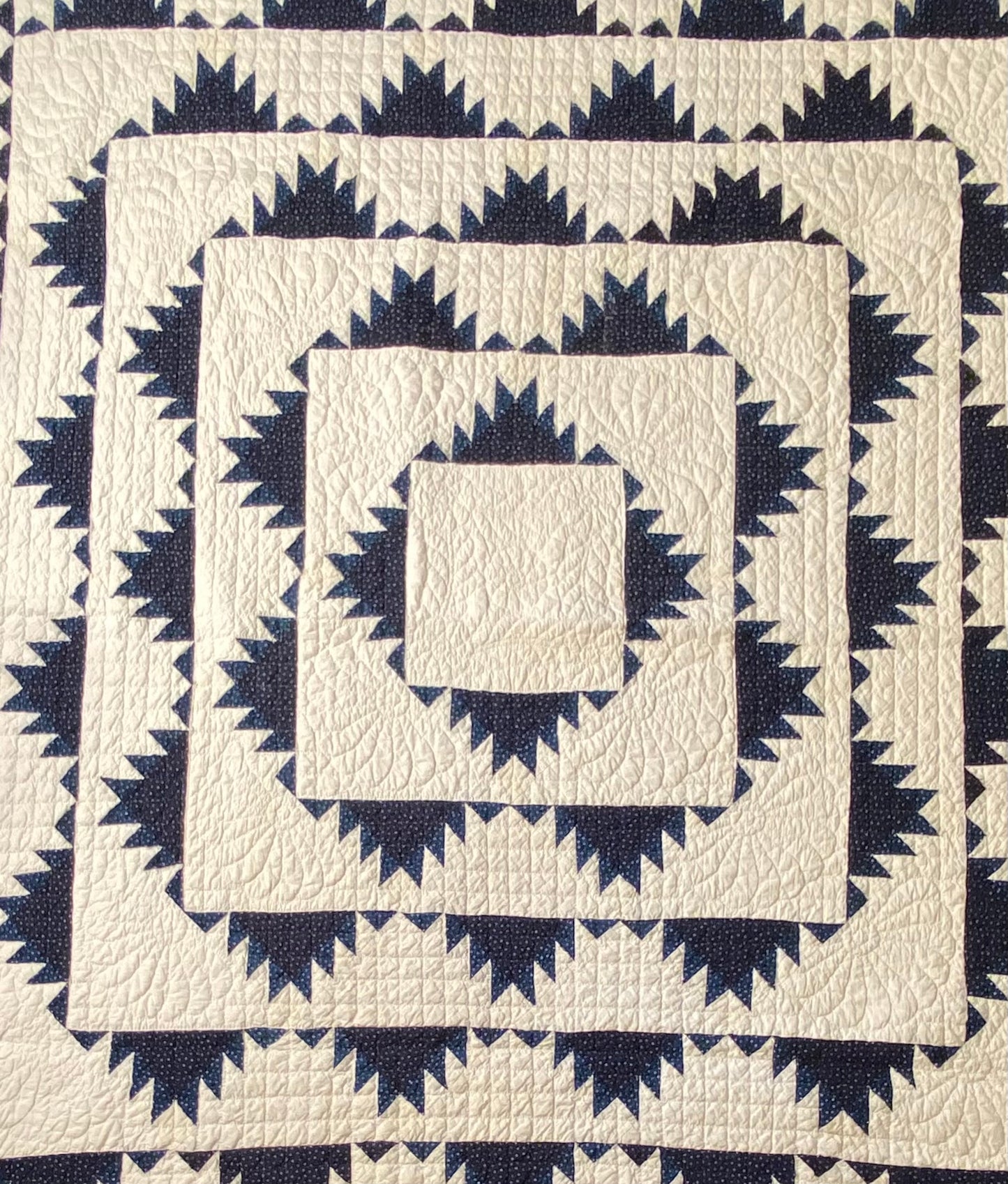 Indigo Delectable Mountains Quilt with Border
