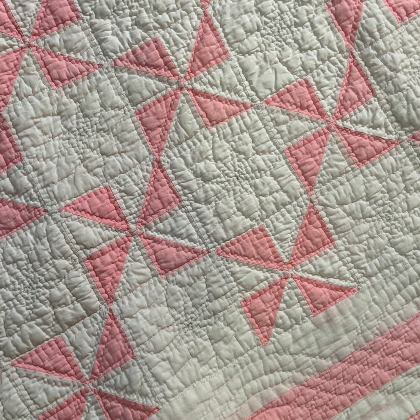 Pinwheels Pinks Crib Quilt