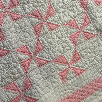 Pinwheels Pinks Crib Quilt