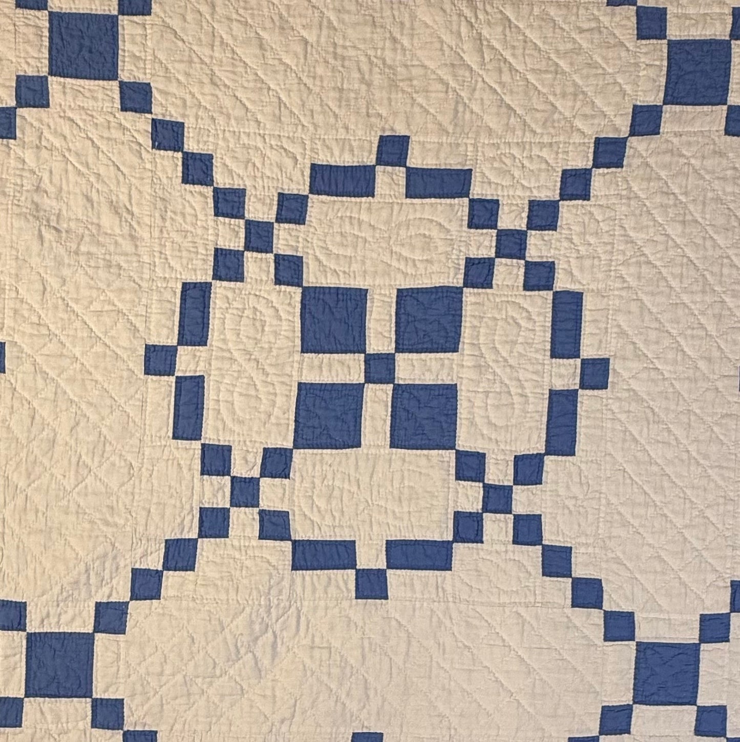 Blue And White Burgoyne Surrounded Quilt