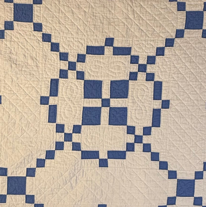 Blue And White Burgoyne Surrounded Quilt