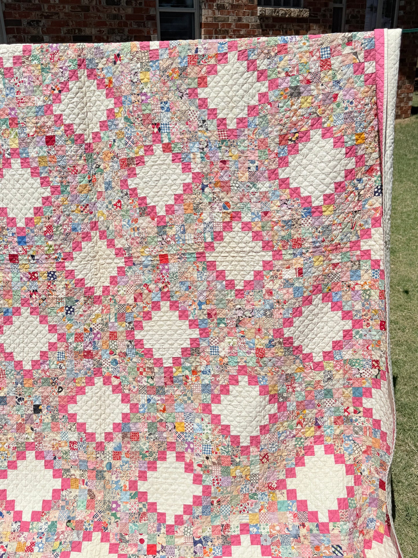 Super Postage Stamp Irish Chain Quilt
