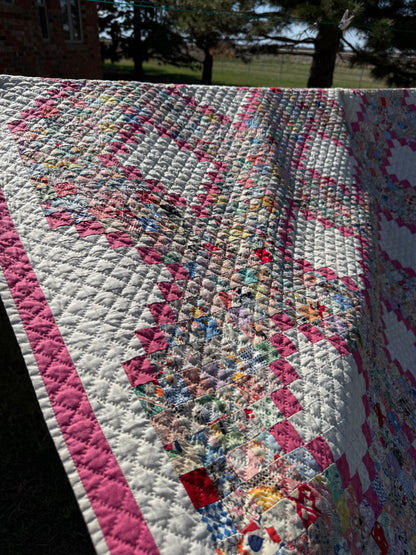 Super Postage Stamp Irish Chain Quilt