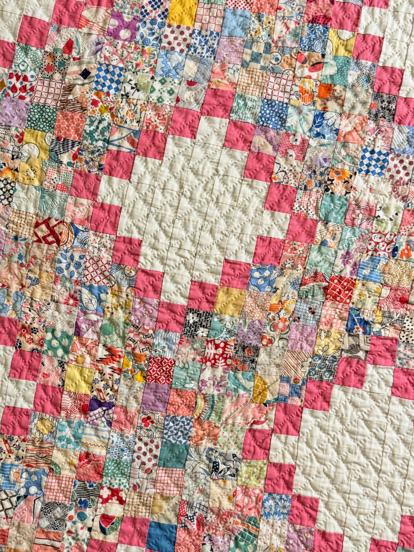 Super Postage Stamp Irish Chain Quilt