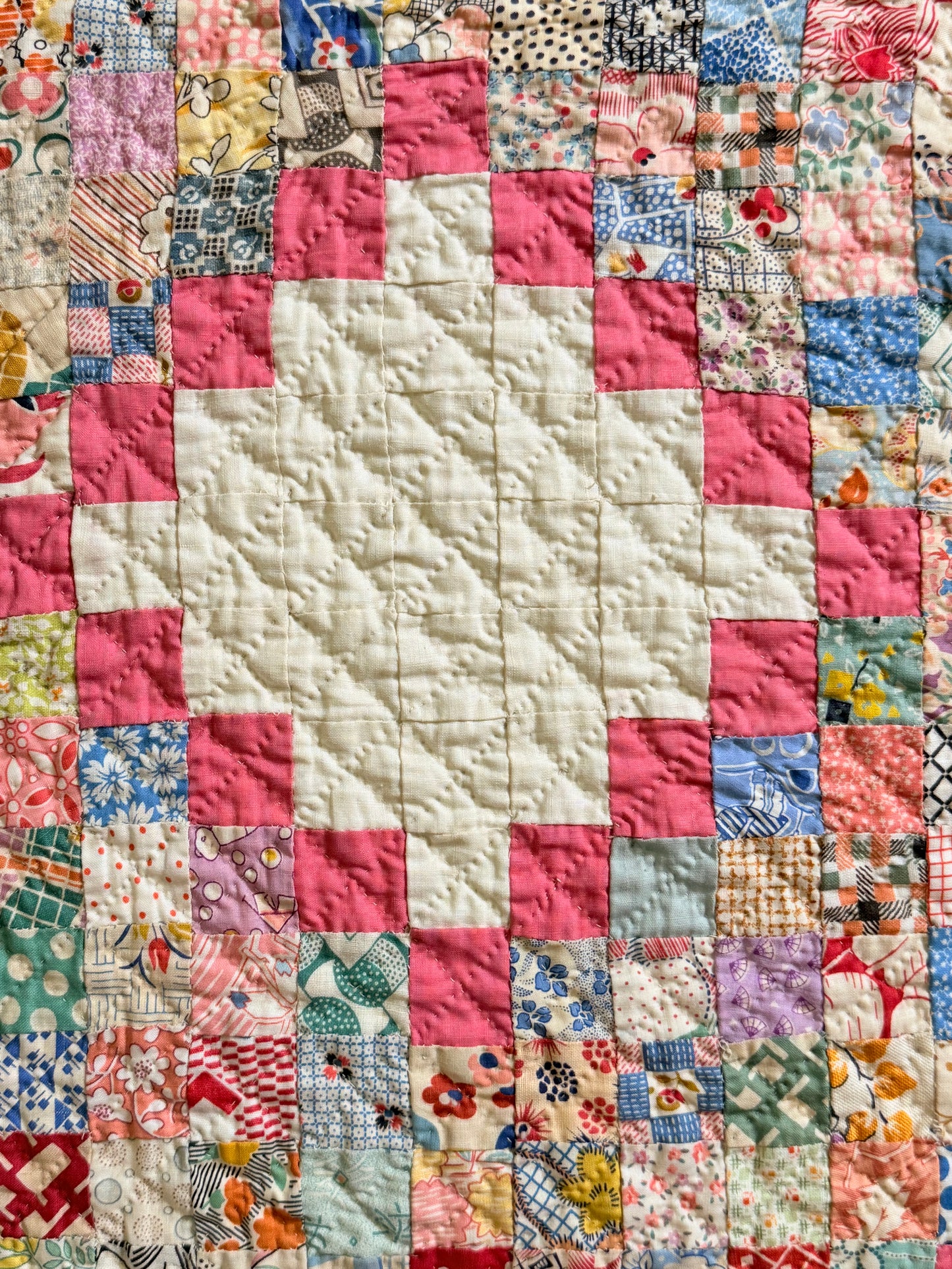 Super Postage Stamp Irish Chain Quilt