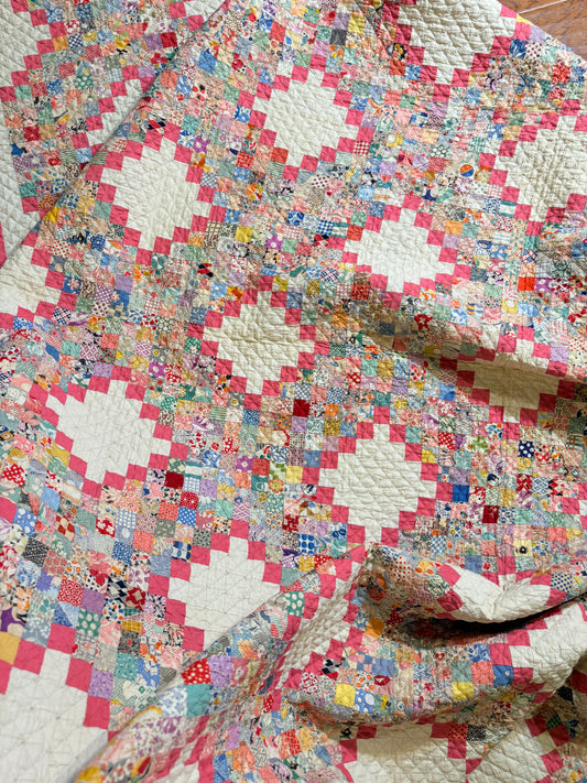 Super Postage Stamp Irish Chain Quilt