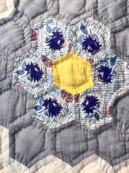 Sweet  Flower Garden Quilt with Border