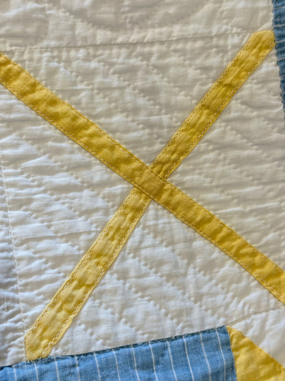 Fine Unique Feathered Stars with Mini Stars Quilt