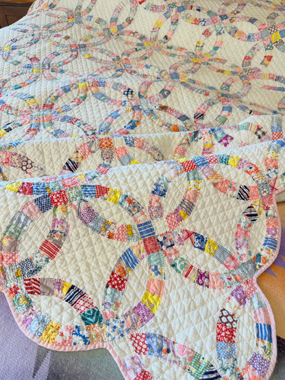 Small Scale Double Wedding Ring Quilt