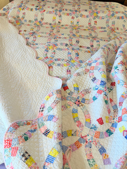 Small Scale Double Wedding Ring Quilt
