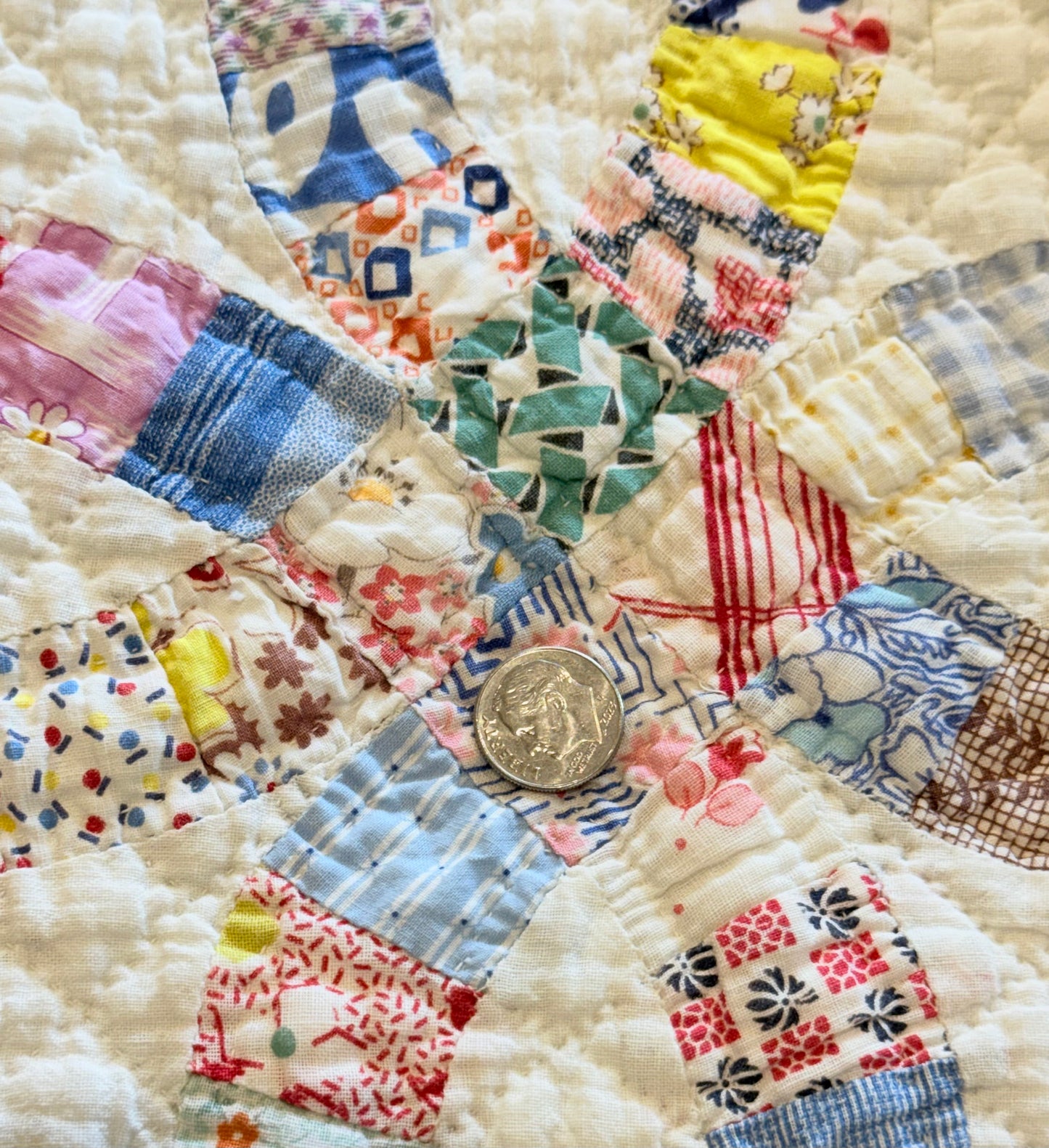 Small Scale Double Wedding Ring Quilt