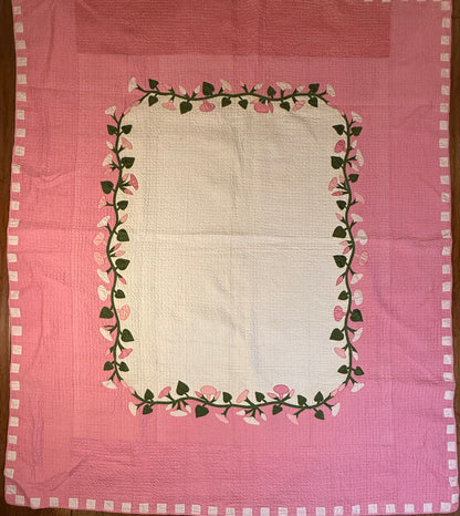 Morning Glory Appliqué Quilt with Blocks Border