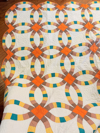 Double Wedding Ring in Solids Quilt