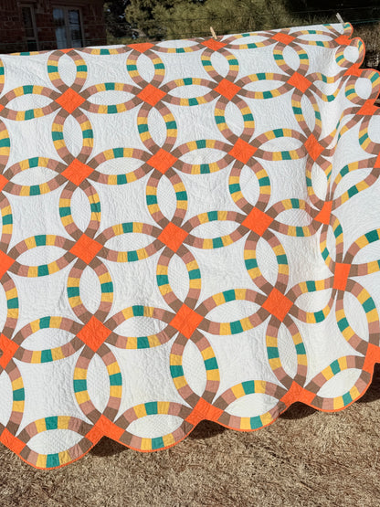 Double Wedding Ring in Solids Quilt