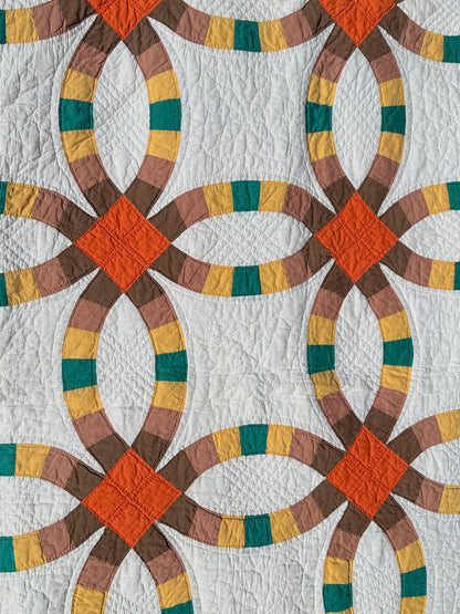 Double Wedding Ring in Solids Quilt