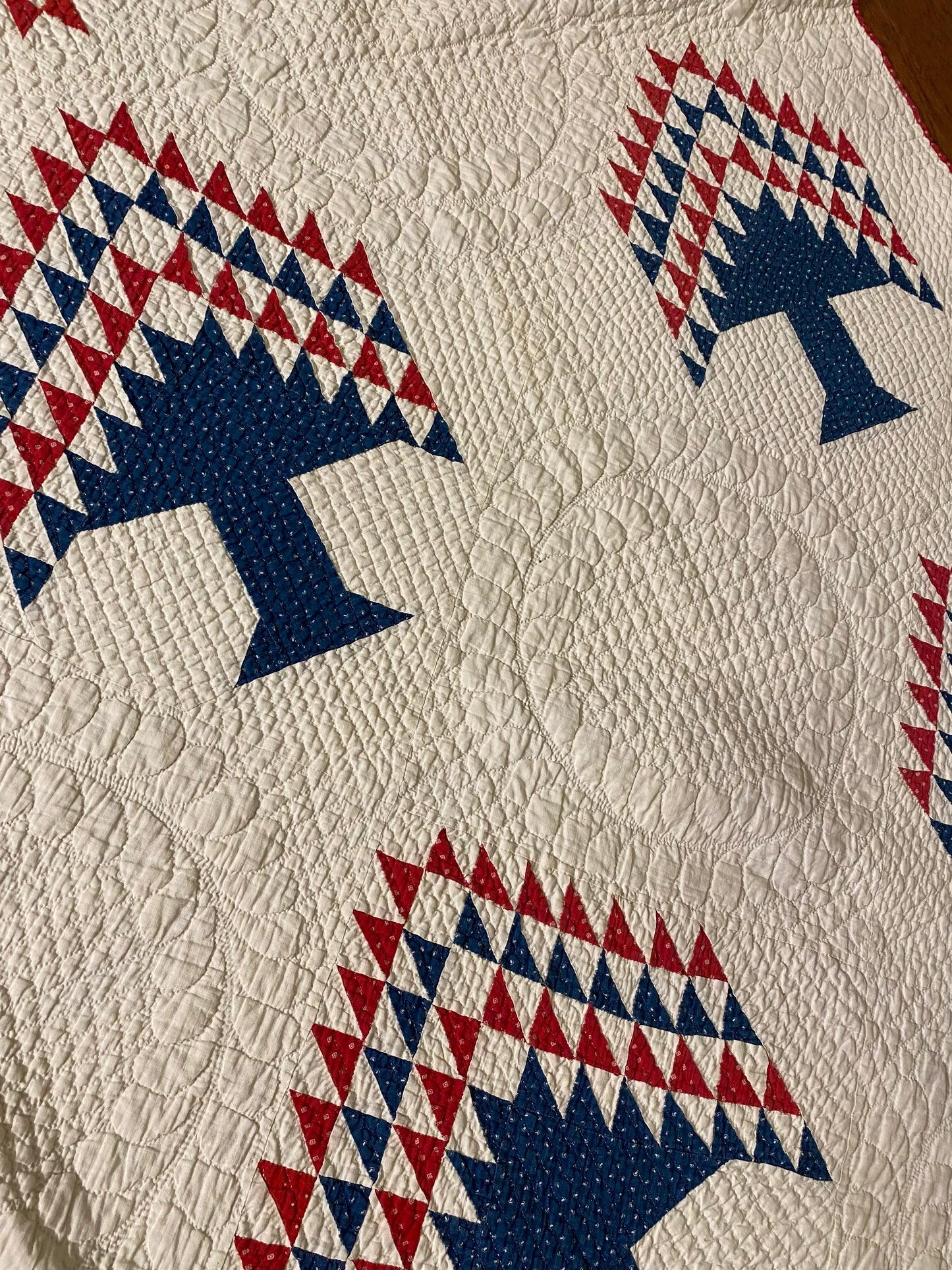 Red White and Blue Tree of Life Quilt -Sold