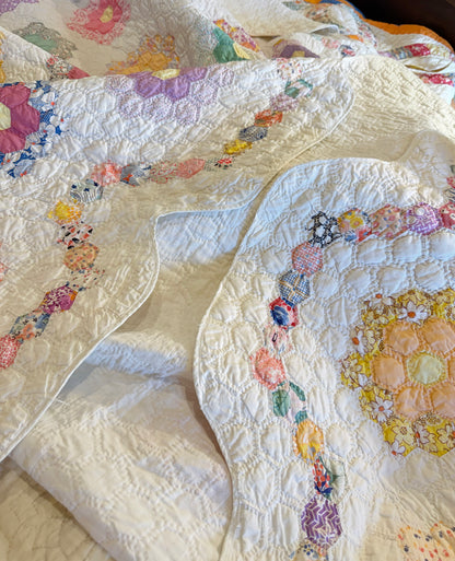 Small Scale Flower Garden Quilt with Border
