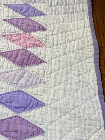 Broken Star Quilt with Border Of Diamonds