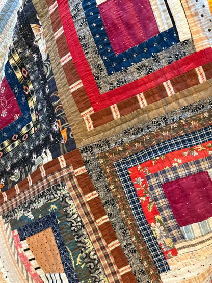 Log Cabin Sunshine and Shadows Quilt