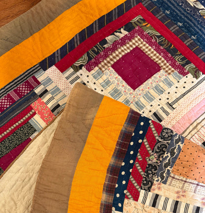 Log Cabin Sunshine and Shadows Quilt
