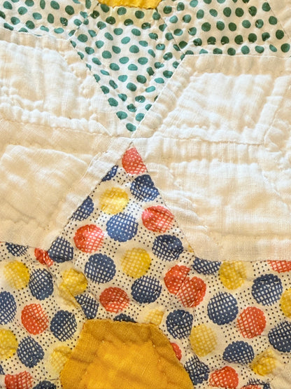 Smaller Scale Six Point Hexagonal Stars Quilt