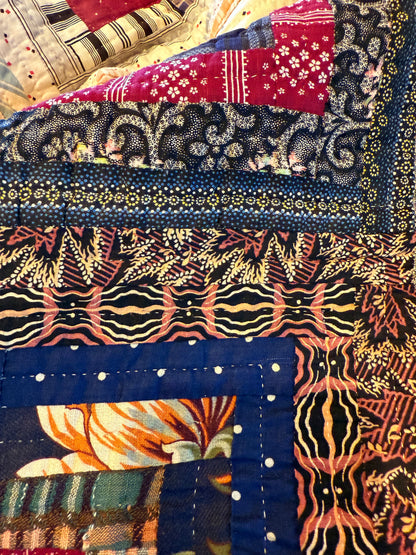 Log Cabin Sunshine and Shadows Quilt