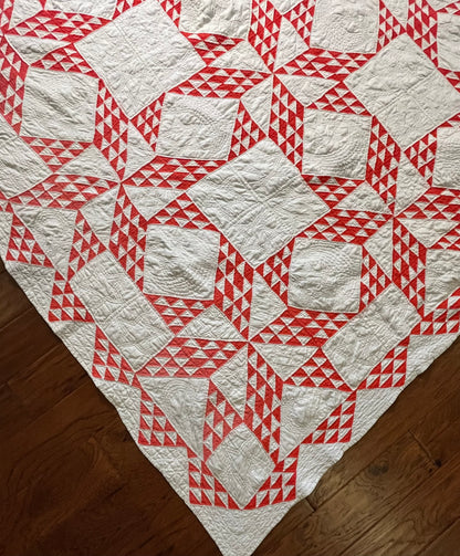 Star of Triangles Quilt with Border