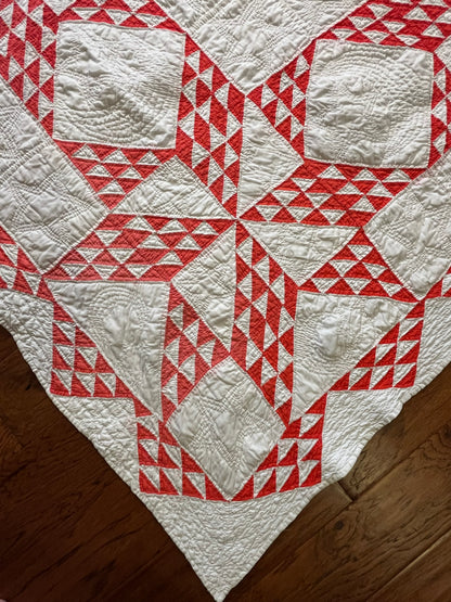 Star of Triangles Quilt with Border