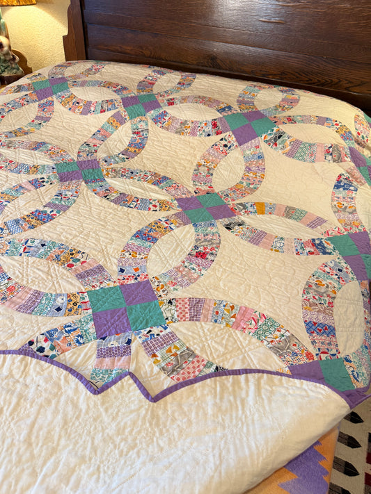 Double Wedding Ring Quilt  1930’s