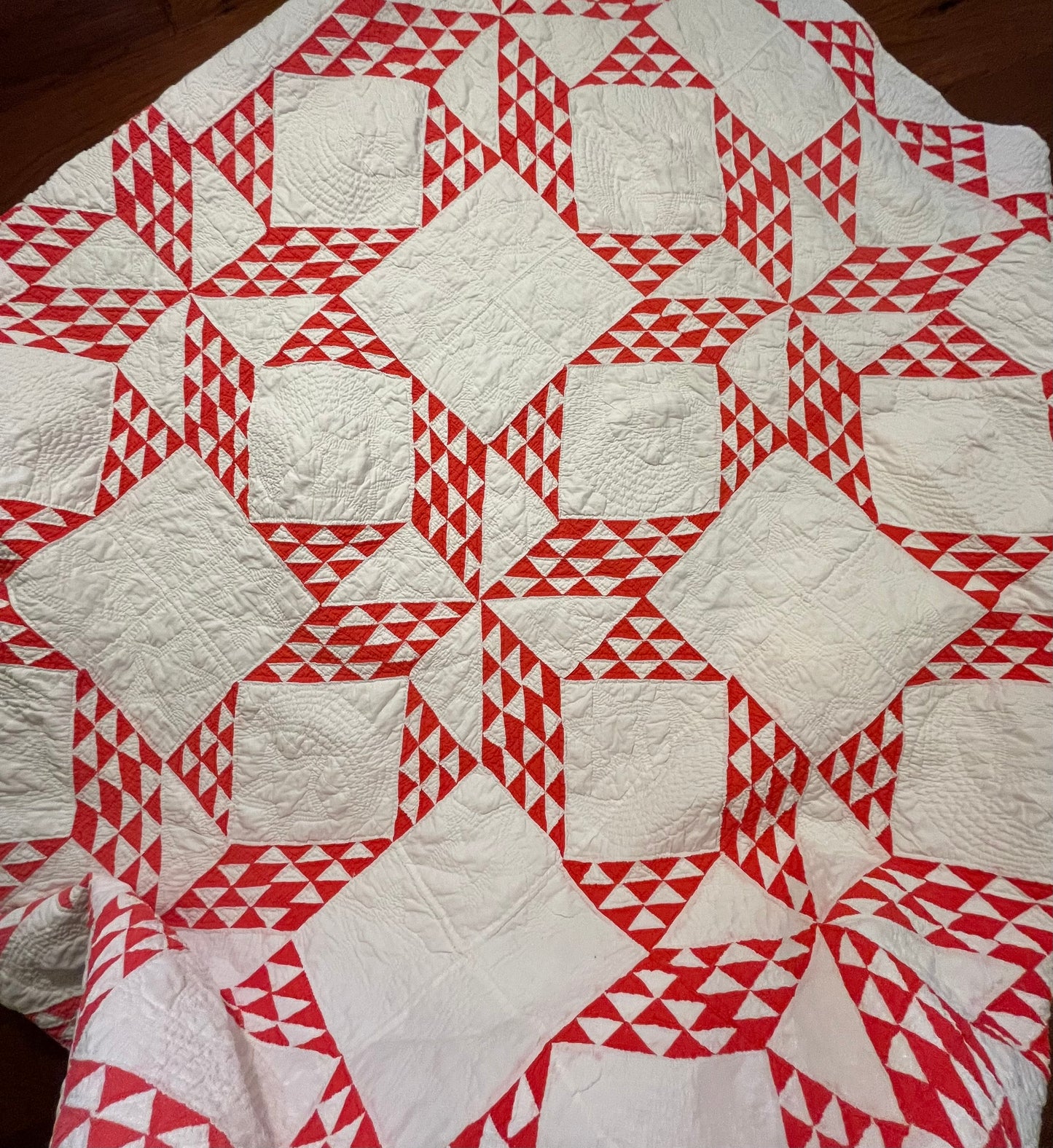 Star of Triangles Quilt with Border