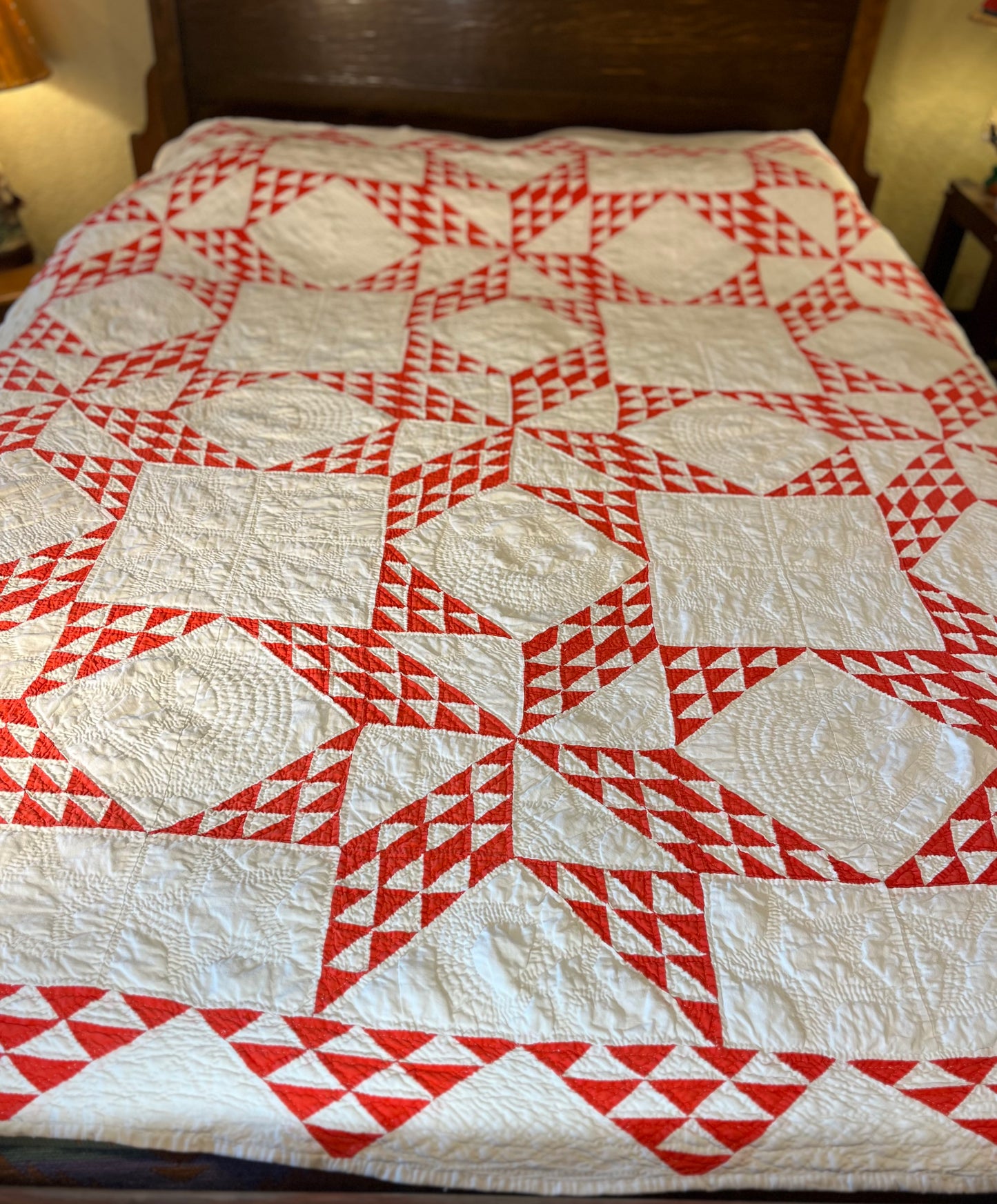 Star of Triangles Quilt with Border
