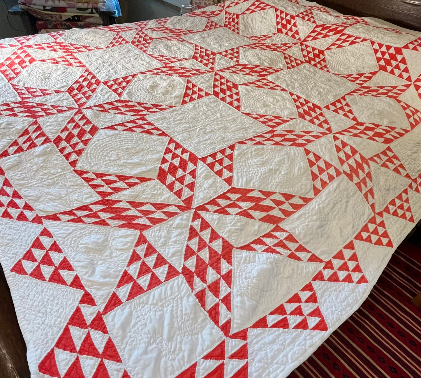 Star of Triangles Quilt with Border